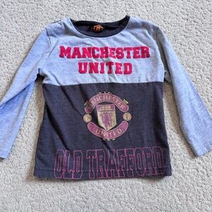 Manchester United Old Trafford T Shirt Long Sleeve Toddler 2-3 Years Vintage